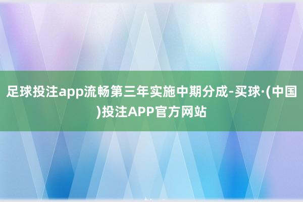 足球投注app流畅第三年实施中期分成-买球·(中国)投注APP官方网站